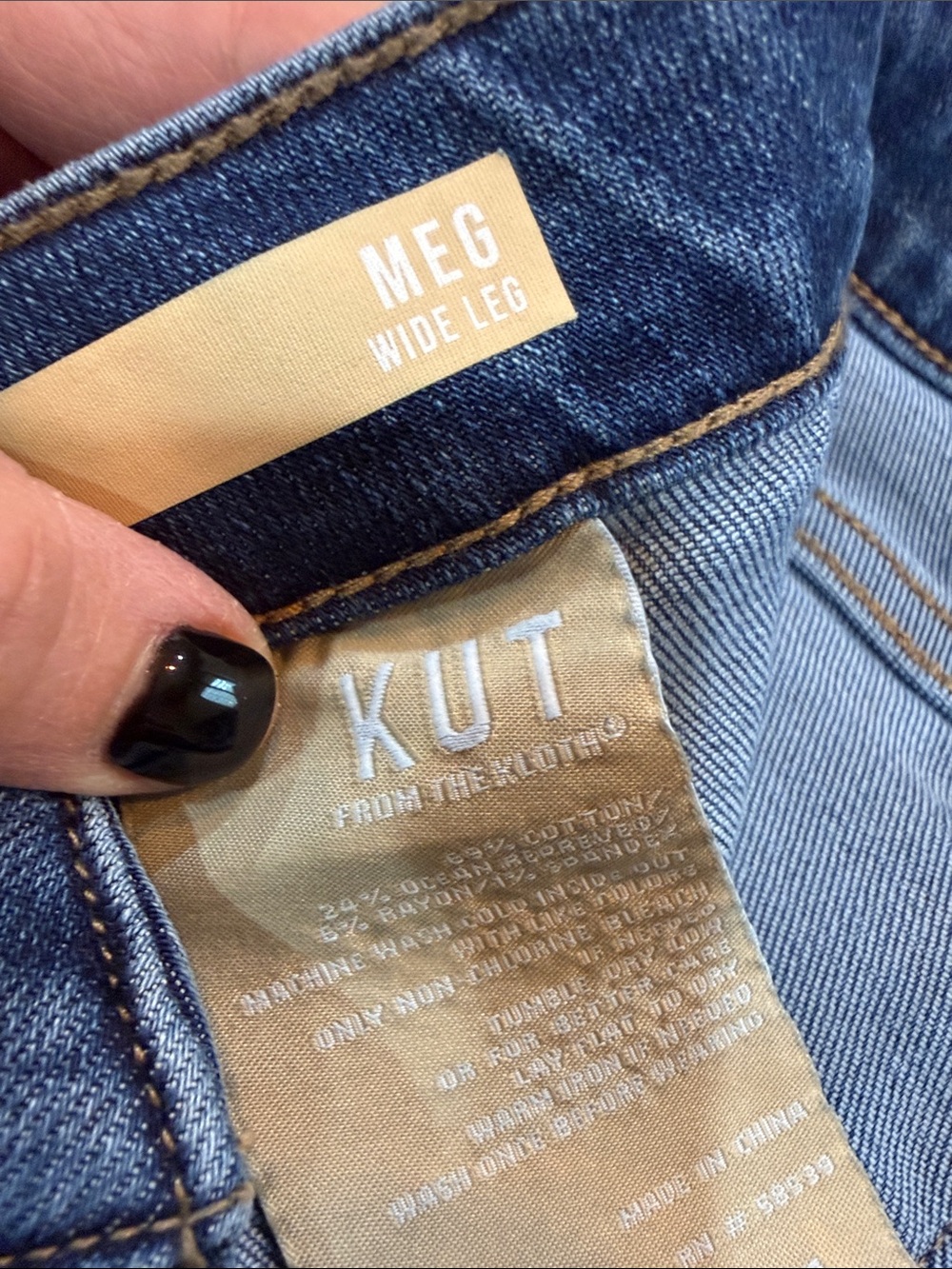 Kut from the Kloth Meg Wide Leg Jeans - Medium Blue